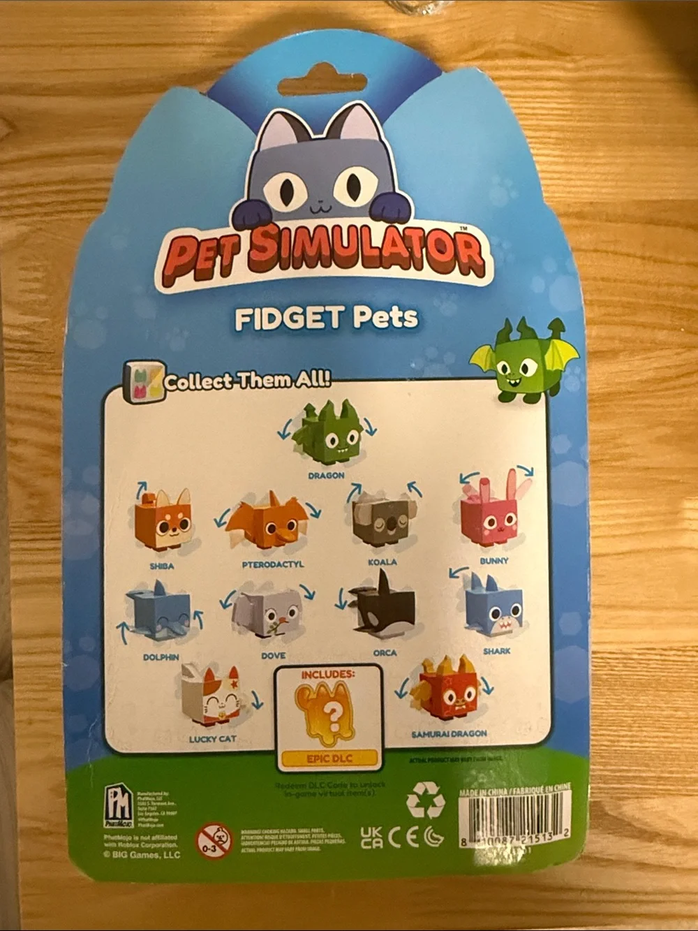🆕Pet Simulator Fidget Pets 4-Pack - Green Figure Included